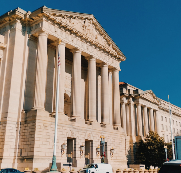 Photo of federal buildings in Washington, DC.