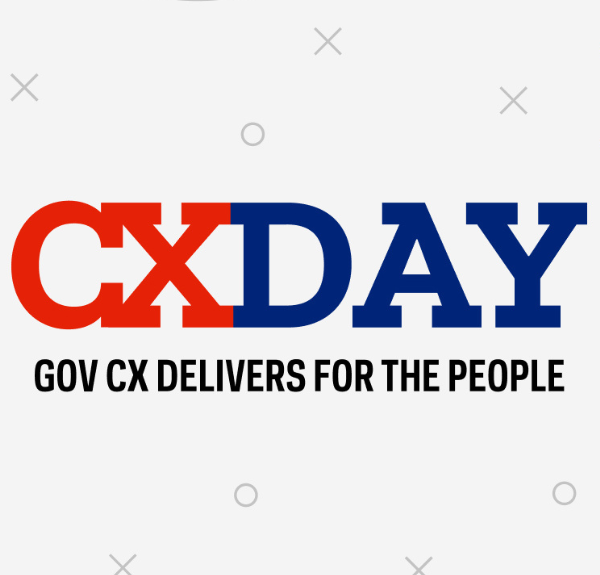 Thumbnail design with text CXDAY: Gov CX Delivers for the People.