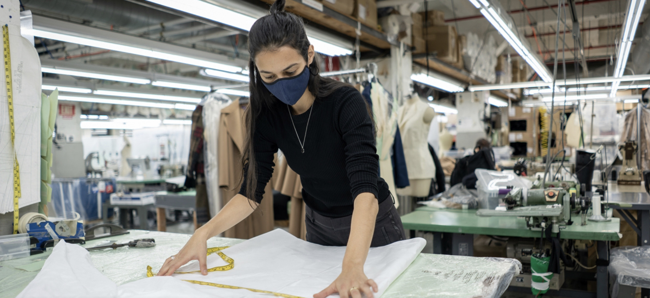 Photo of Gabrielle Ferrara working in a warehouse