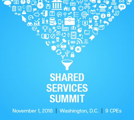 Shared Services Summit event flyer.